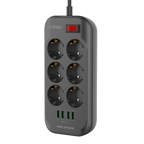 Мережевий Подовжувач LDNIO SE6403 4USB-A / 6-Sockets 2m превью 6