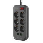 Купить Сетевой Удлинитель LDNIO SE6403 4USB-A / 6-Sockets 2m, 6