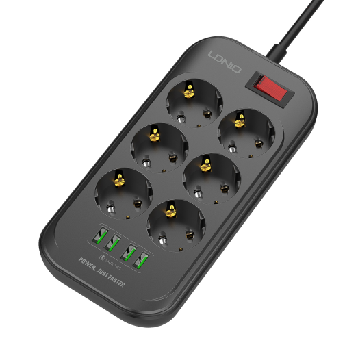 Мережевий Подовжувач LDNIO SE6403 4USB-A / 6-Sockets 2m превью 8
