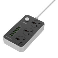 Купити Мережевий Подовжувач LDNIO SC3604 6USB-A / 3 Sockets 2m