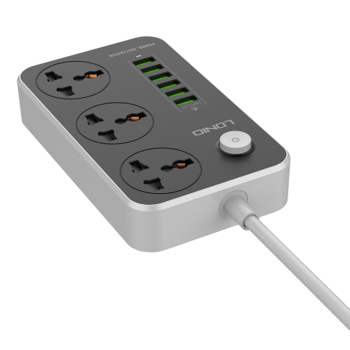 Мережевий Подовжувач LDNIO SC3604 6USB-A / 3 Sockets 2m превью 5