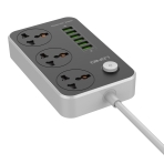 Купити Мережевий Подовжувач LDNIO SC3604 6USB-A / 3 Sockets 2m, 5