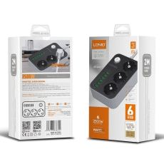 Купити Мережевий Подовжувач LDNIO SE3631 6USB 3.4A / 3 Socket