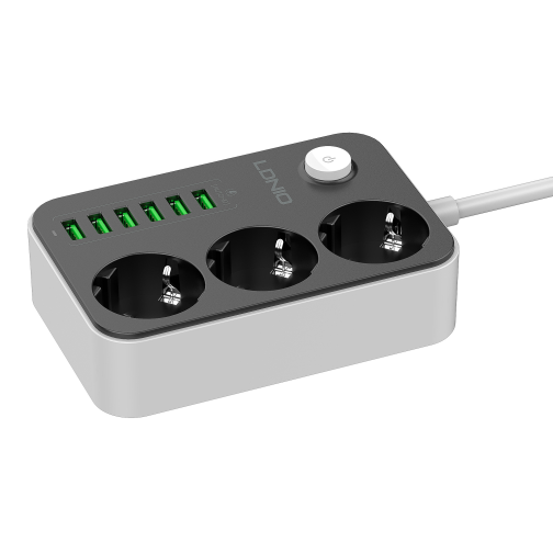 Мережевий Подовжувач LDNIO SE3631 6USB 3.4A / 3 Socket превью 3