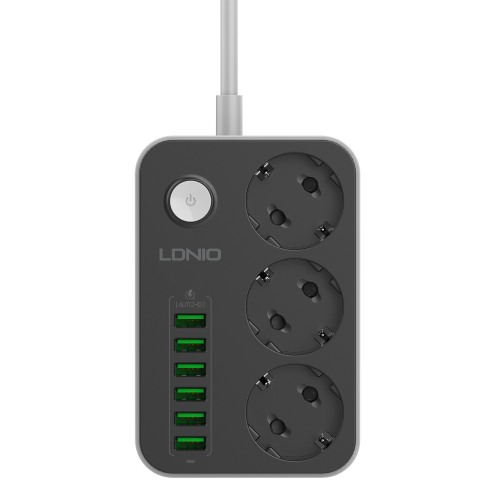 Мережевий Подовжувач LDNIO SE3631 6USB 3.4A / 3 Socket превью 7