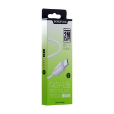Купить USB Borofone BX14 Micro 2m Купить USB Borofone BX14 Micro 2m