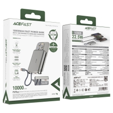 Купити Універсальна Мобільна Батарея Power Bank AceFast M18 PD20W magnetic wireless charging, with cable Type-C, 10000mAh