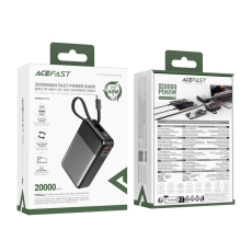 Купити Універсальна Мобільна Батарея Power Bank AceFast M21 PD65W with cable Type-C, 20000mAh