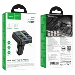 Купити FM-трансмітер Hoco E89 USB-C PD30W+USB 15W/TF/BT5.4 Total 45W