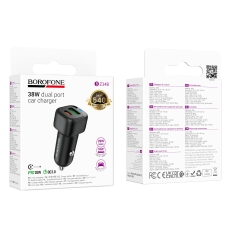 Купити Автомобільний Зарядний Пристрій Borofone BZ34B 1USB QC18W/1USB-C PD20W Total 38W
