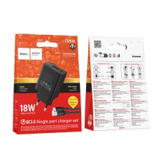 Купити Мережевий Зарядний Пристрій Hoco CS92A 1USB QC 18W+USB to Type-C Купити Мережевий Зарядний Пристрій Hoco CS92A 1USB QC 18W+USB to Type-C