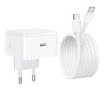 Купить Сетевое Зарядное Устройство Hoco C161A 1USB-C PD3.2 40W/60W+Type-C to Type-C, 6