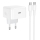 Купить Сетевое Зарядное Устройство Hoco C161A 1USB-C PD3.2 40W/60W+Type-C to Type-C Белый