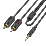 Купити Кабель Aux Hoco UPA28 AUX 3.5 to dual RCA 1.5m М'ята упаковка, 3
