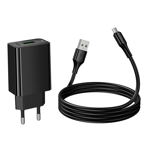 Купити Мережевий Зарядний Пристрій Hoco CS92A 1USB QC 18W+USB to Micro, 7