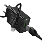 Купити Мережевий Зарядний Пристрій Hoco CS92A 1USB QC 18W+USB to Type-C, 4