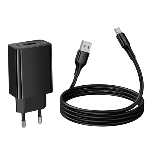 Купити Мережевий Зарядний Пристрій Hoco CS92A 1USB QC 18W+USB to Type-C, 6