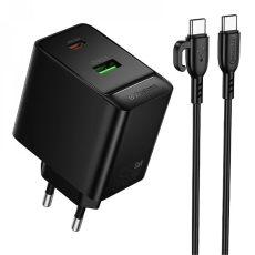 Купить Сетевое Зарядное Устройство Borofone BAS17A 1USB-C/1USB PD/QC 65W GAN+Type-C to Type-C