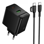 Купити Мережевий Зарядний Пристрій Borofone BAS16A 1USB-C/1USB QC/PD 45W GAN+Type-C to Type-C