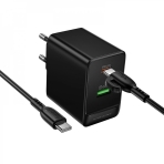 Купити Мережевий Зарядний Пристрій Borofone BAS16A 1USB-C/1USB QC/PD 45W GAN+Type-C to Type-C, 3