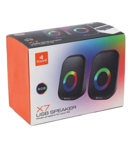 Купить Компьютерные колонки Kisonli X7 RGB colorful light Мятая упаковка