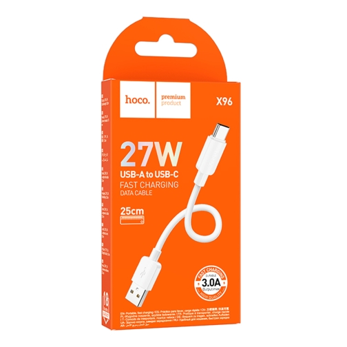 Купити Кабель USB Hoco X96 Type-C 3A 0.25m, 2