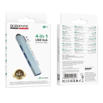 Купити Хаб USB Borofone FH1 4-in-1 (USB to USB2.0*3+USB3.0), 2