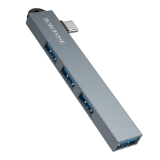 Купить USB Hub Borofone FH1A 4-in-1 (Type-C to USB2.0*3+USB3.0) Купить USB Hub Borofone FH1A 4-in-1 (Type-C to USB2.0*3+USB3.0)