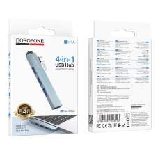 Купить USB Hub Borofone FH1A 4-in-1 (Type-C to USB2.0*3+USB3.0) Купить USB Hub Borofone FH1A 4-in-1 (Type-C to USB2.0*3+USB3.0)