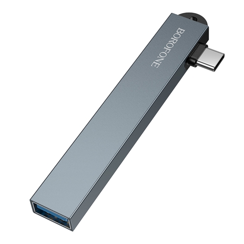 Купить USB Hub Borofone FH1A 4-in-1 (Type-C to USB2.0*3+USB3.0), 5