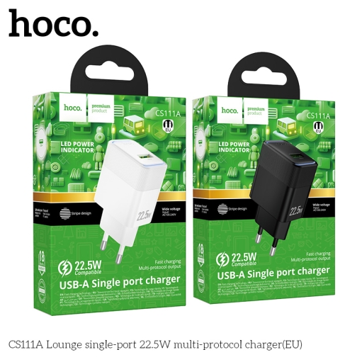 Купити Мережевий Зарядний Пристрій Hoco CS111A 1USB Multi-Protocol 22.5W