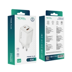 Купить Сетевое Зарядное Устройство Ridea RW-GaN45PPAC Prime Plus Type-C+1USB PD&QC 45W Купить Сетевое Зарядное Устройство Ridea RW-GaN45PPAC Prime Plus Type-C+1USB PD&QC 45W