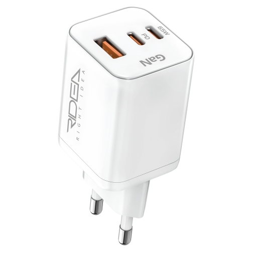 Купити Мережевий Зарядний Пристрій Ridea RW-GaN65PM2CA Prime Max 2Type-C+1USB PD&QC 65W, 4