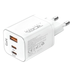 Купити Мережевий Зарядний Пристрій Ridea RW-GaN65PM2CA Prime Max 2Type-C+1USB PD&QC 65W, 5