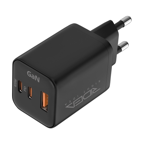 Купити Мережевий Зарядний Пристрій Ridea RW-GaN65PM2CA Prime Max 2Type-C+1USB PD&QC 65W, 10