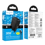 Купити Сетевое Зарядное Устройство Hoco CS112A 1USB/1USB-C QC/PD 30W+Type-C to Type-C, 2