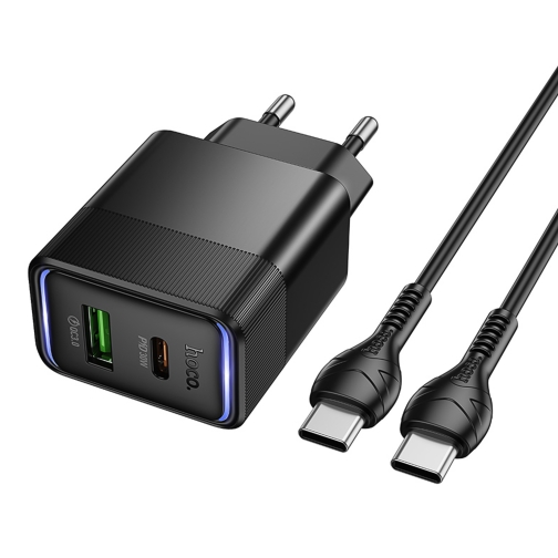 Купити Сетевое Зарядное Устройство Hoco CS112A 1USB/1USB-C QC/PD 30W+Type-C to Type-C, 4