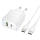 Купити Сетевое Зарядное Устройство Hoco CS112A 1USB/1USB-C QC/PD 30W+Type-C to Type-C Білий