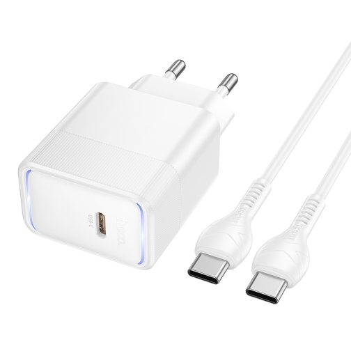 Купити Мережевий Зарядний Пристрій Hoco CS113A 1USB-C PD3.2 40W/60W+Type-C to Type-C