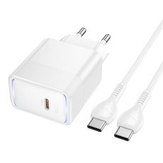 Купити Мережевий Зарядний Пристрій Hoco CS113A 1USB-C PD3.2 40W/60W+Type-C to Type-C