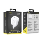 Купити Мережевий Зарядний Пристрій Yoki YK-GaN45T2CB TurboGaN 2 Type-C PD&QC 45W, 2