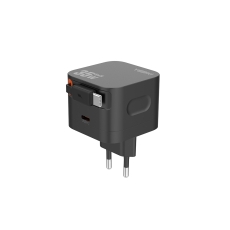 Купить Сетевое Зарядное Устройство Yoki TwistGaN YK-GaN35TCC 1 Type-C+1 выдвижной Cable Type-C PD&QC 35W