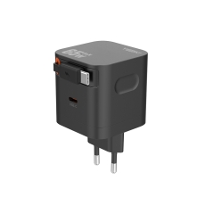 Купить Сетевое Зарядное Устройство Yoki TwistGanPro YK-GaN65TCC 1 Type-C+1 выдвижной Cable Type-C PD&QC 65W