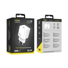 Купить Сетевое Зарядное Устройство Yoki CubeGaN YK-GaN20CC Type-C PD&QC 20W