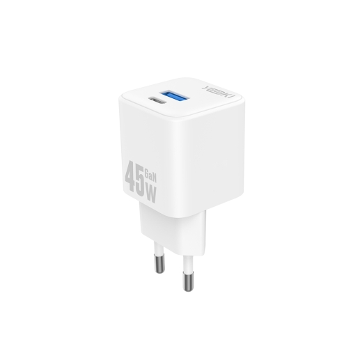 Купить Сетевое Зарядное Устройство Yoki FlashGaN YK-GaN45FAC 1 Type-C+1USB 45W, 4