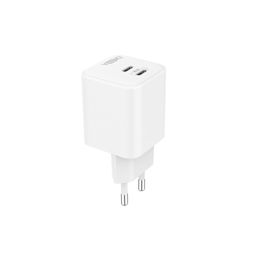 Купити Мережевий Зарядний Пристрій Yoki MaxGaN YK-GaN65M2C 2 Type-C 65W