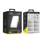 Купити Мережевий Зарядний Пристрій Yoki SlimGaNPro YK-GaN65SAC 1 Type-C+1USB 65W, 2