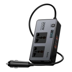 Купити Автомобільний Інвертор Hoco Z66 2-Socket/1USB-C PD30W/2USB QC18W Total 200W/66W Купити Автомобільний Інвертор Hoco Z66 2-Socket/1USB-C PD30W/2USB QC18W Total 200W/66W