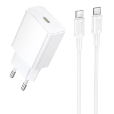 Купить Сетевое Зарядное Устройство Borofone BA112A 1USB-C PD20W+Type-C to Type-C Купить Сетевое Зарядное Устройство Borofone BA112A 1USB-C PD20W+Type-C to Type-C