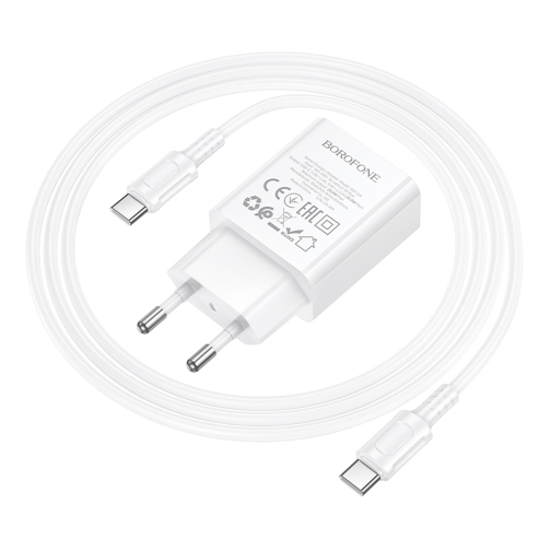 Купить Сетевое Зарядное Устройство Borofone BA112A 1USB-C PD20W+Type-C to Type-C, 6
